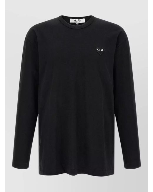 COMME DES GARÇONS PLAY Black Cotton Long-Sleeve T-Shirt for men