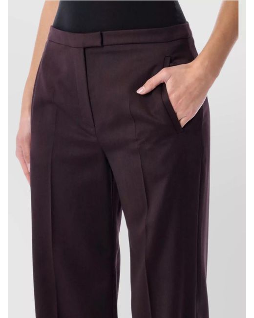 Magda Butrym Blue Wool Straight-Leg Tailored Trousers