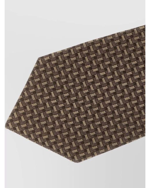 Brunello Cucinelli White Textured Silk Tie for men