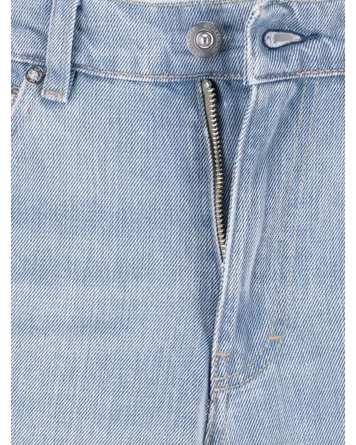 Our Legacy Blue Straight Skirt Belt Loops Back Pockets