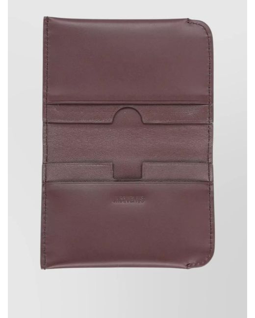 Jacquemus Purple Leather Cardholder for men