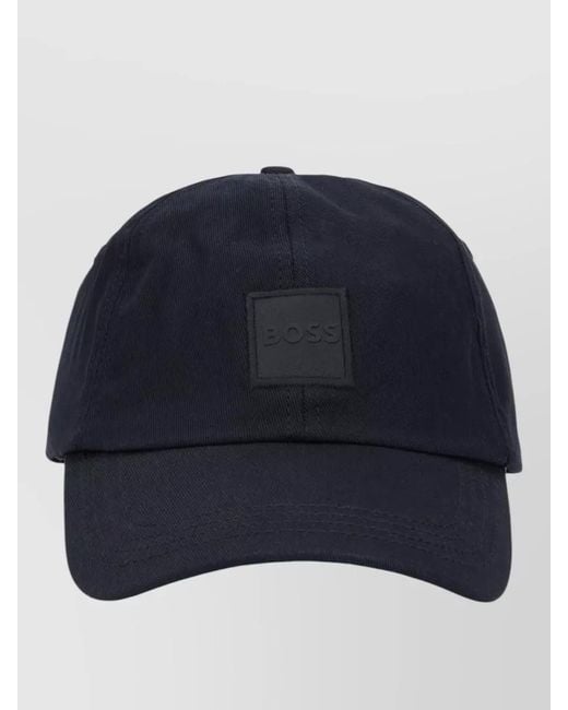 Boss Blue Cotton Baseball Cap for men