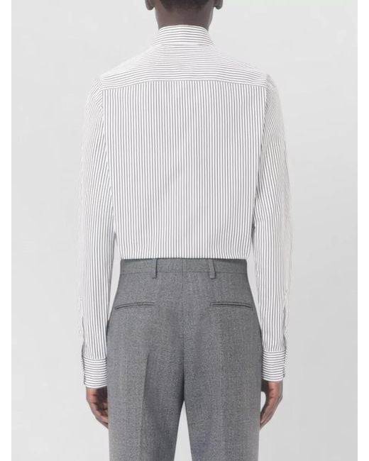 Valentino Garavani White Embroidered Poplin Shirt for men