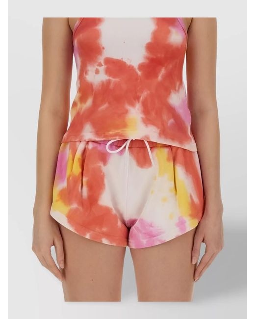 MSGM Red Tie-Dye Tank Top