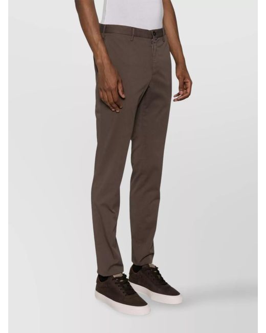 Incotex Brown Straight-Leg Trousers for men