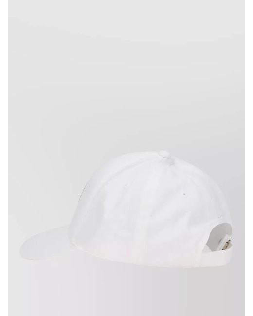 Boss White Cotton Logo Baseball Cap for men