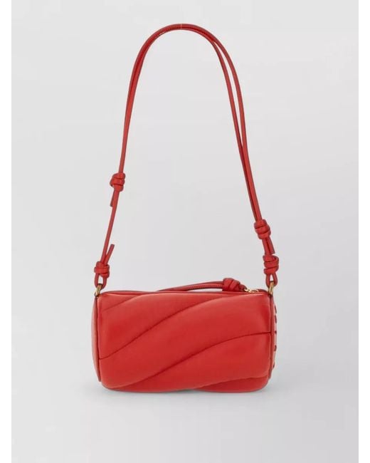 Fiorucci White Mella Crossbody Bag Cylinder Knot Quilting