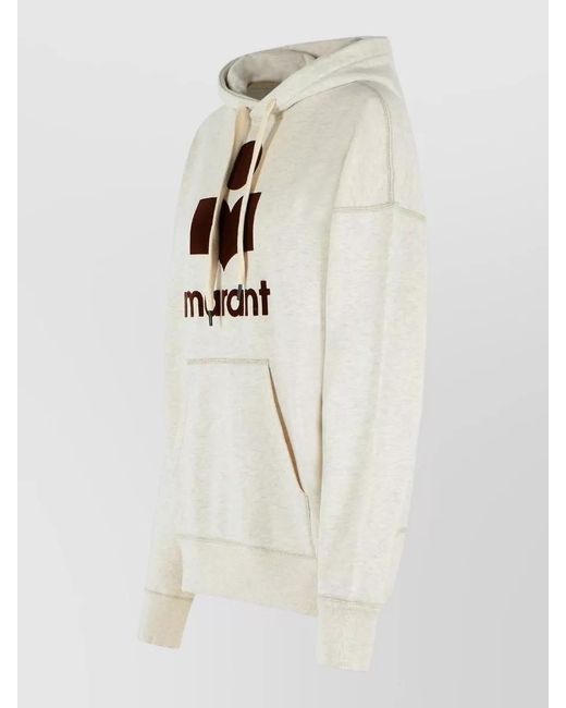 Isabel Marant Natural Mansel Hooded Cotton Blend Sweatshirt