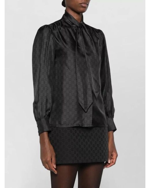 Gucci Black Silk Blouse
