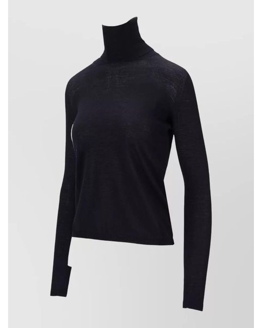 Max Mara Blue Wool Knitted Top