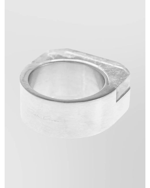 Rick Owens Gray Double Crystal Brass Ring for men