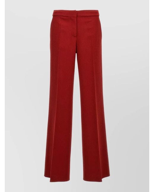 Gianluca Capannolo Red Valerie High Waist Wide Leg Pants
