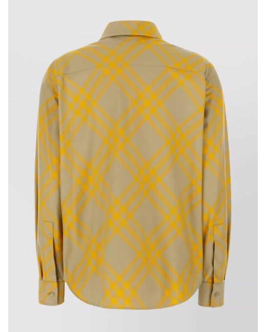 Burberry Yellow Check Cotton Shirt