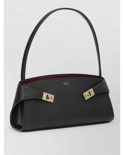 Ferragamo Black "Hug East-West" Medium Shoulder Bag