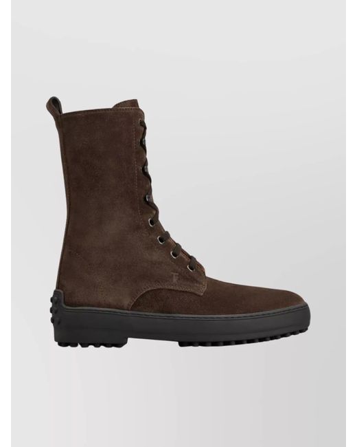 Tod's Brown Suede Ankle Boots