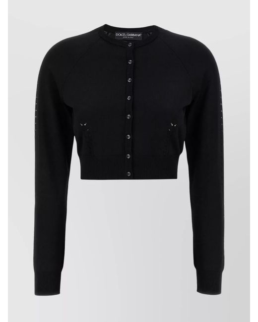 Dolce & Gabbana Black Cutout Cardigan