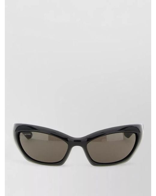 Balenciaga Gray Racer Sunglasses Rectangular Frame Tinted Lenses for men