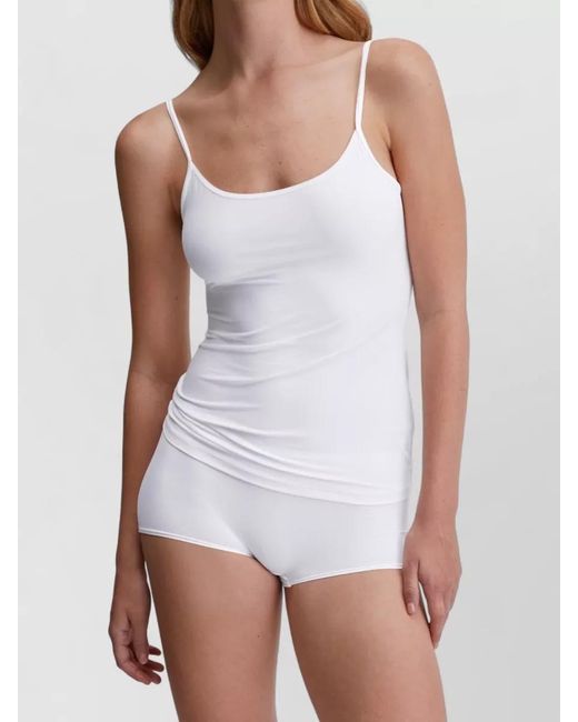 Calida White Seamless Brief Mid Rise Elastic Waistband