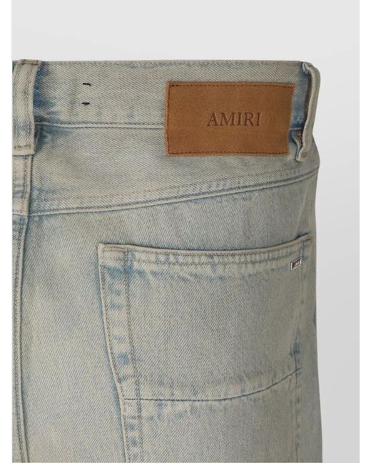 Amiri Gray Cotton Wide-Leg Jeans for men