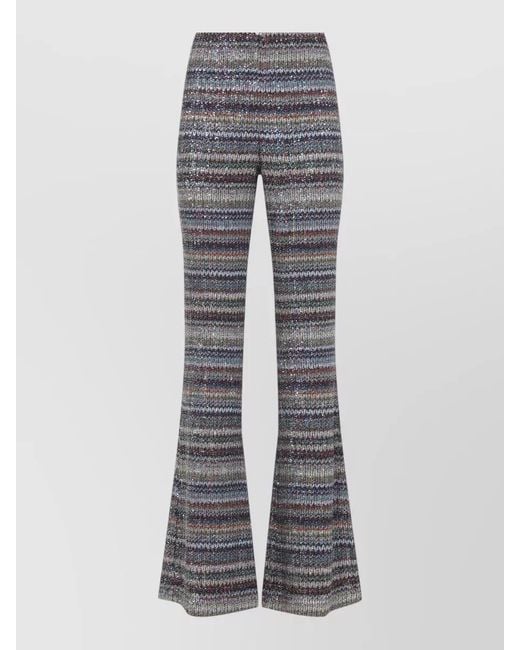 Missoni Gray Metallic Flared Trousers