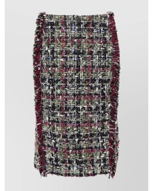 Etro Multicolor Wool High-Rise Skirt