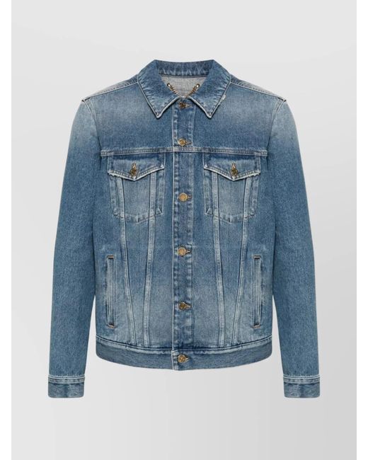 Golden Goose Deluxe Brand Blue Cotton Denim Jacket for men