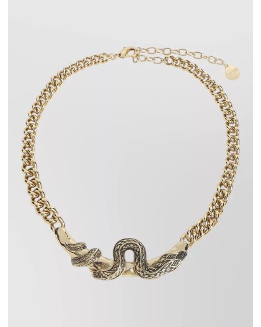 Roberto Cavalli Natural Brass Serpentine Necklace