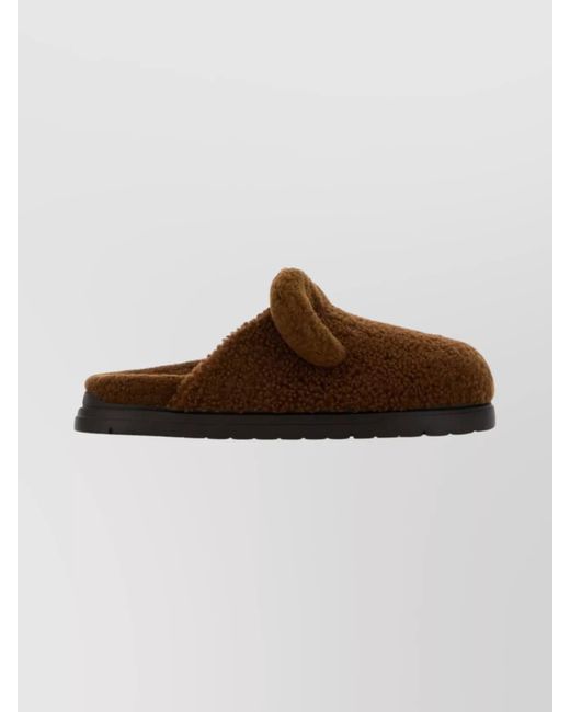 Fendi Brown Shearling Slippers for men