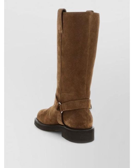 Brunello Cucinelli Brown Suede Calf Boots