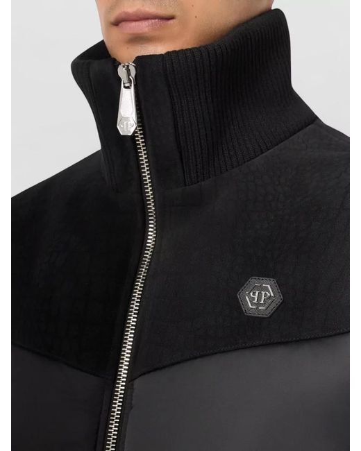 Philipp Plein Black Nylon Quilted Puffer Jacket for men