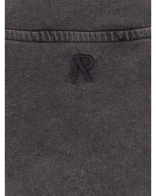 Represent Gray Ribbed Cotton T-Shirt for men