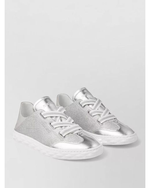 Jimmy Choo White Diamond Light Flex T-Toe Sneaker