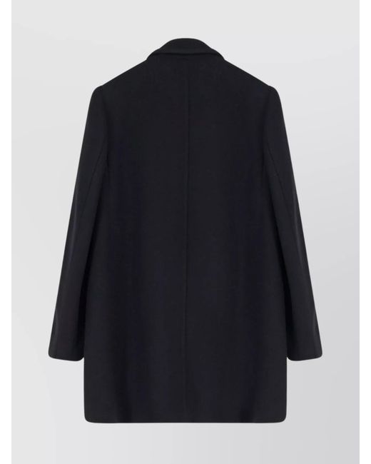 Dries Van Noten Blue Wool Single Breasted Coat