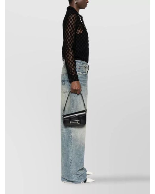Gucci Black Mini Leather Horsebit 1955 Shoulder Bag