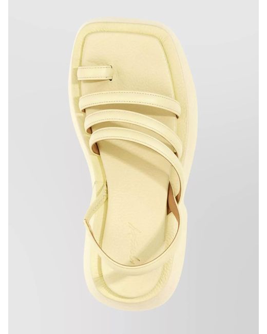 Marsèll Metallic Leather Platform Sandals