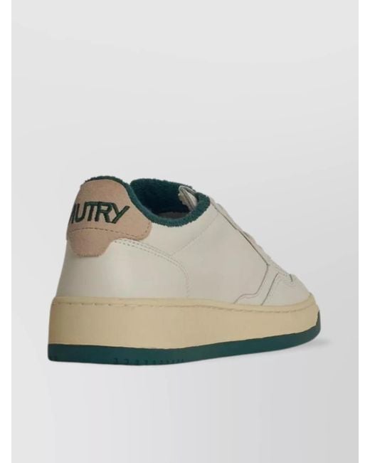 Autry White Leather Low-Top Sneakers for men