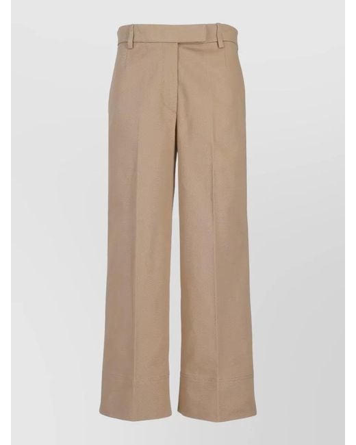 Thom Browne Natural Cotton Gabardine Chinos Belt Loops Detail