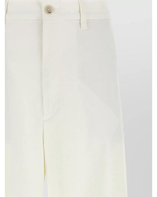 Polo Ralph Lauren White Chino Trousers Belt Loops Side And Back Pockets