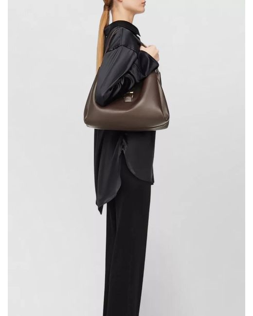 Ferragamo Brown Tote M Leather Tote Bag