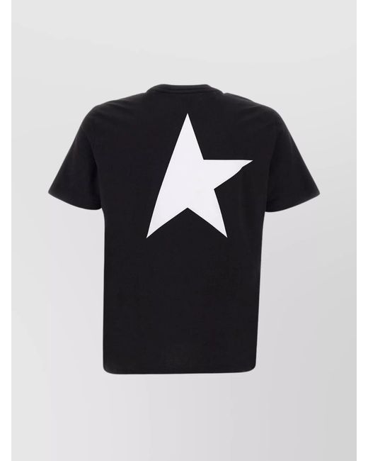 Golden Goose Deluxe Brand Black Cotton Logo Print T-Shirt for men