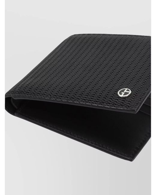 Giorgio Armani Black Calf Leather Wallet for men
