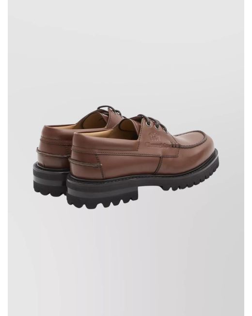 Church's Brown Leather Derby Lace-Up Shoes for men