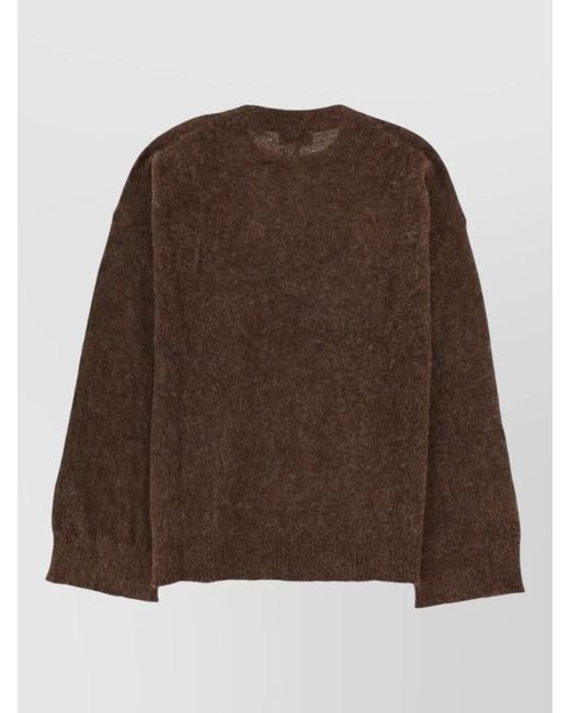 Ganni Red Graphic Crew Neck Sweater
