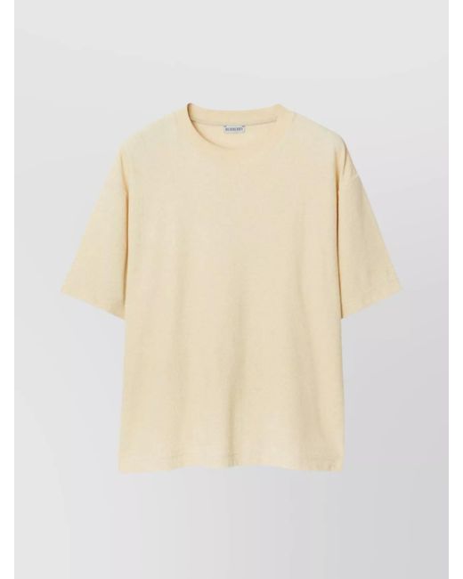 Burberry Natural Cotton Terry Oversized Ribbed Crew-Neck T-Shirt