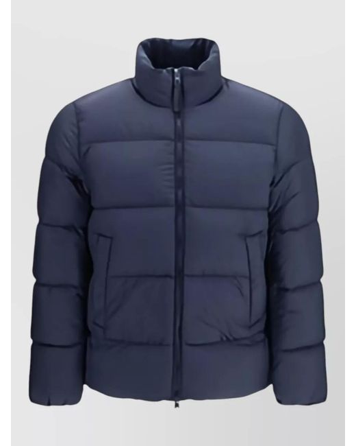 Woolrich Blue Down Quilted Padded Jacket for men