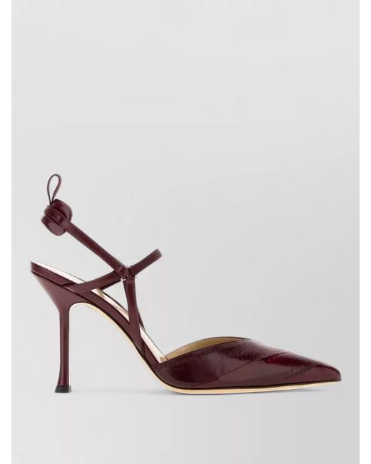 Fendi Pink Leather Very Colibrì Slingback Pumps
