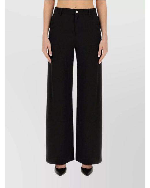 Moschino Black Wide-Leg Trousers