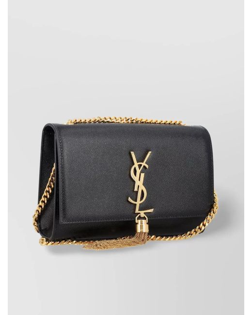 Saint Laurent Black Ysl Bo Mng Kate S T