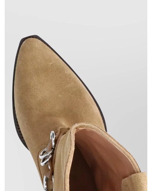 Isabel Marant Natural Suede Ankle Boots