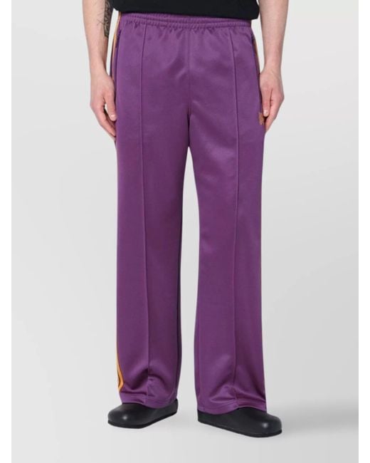 Needles Purple Butterfly-Embroidered Track Pants for men